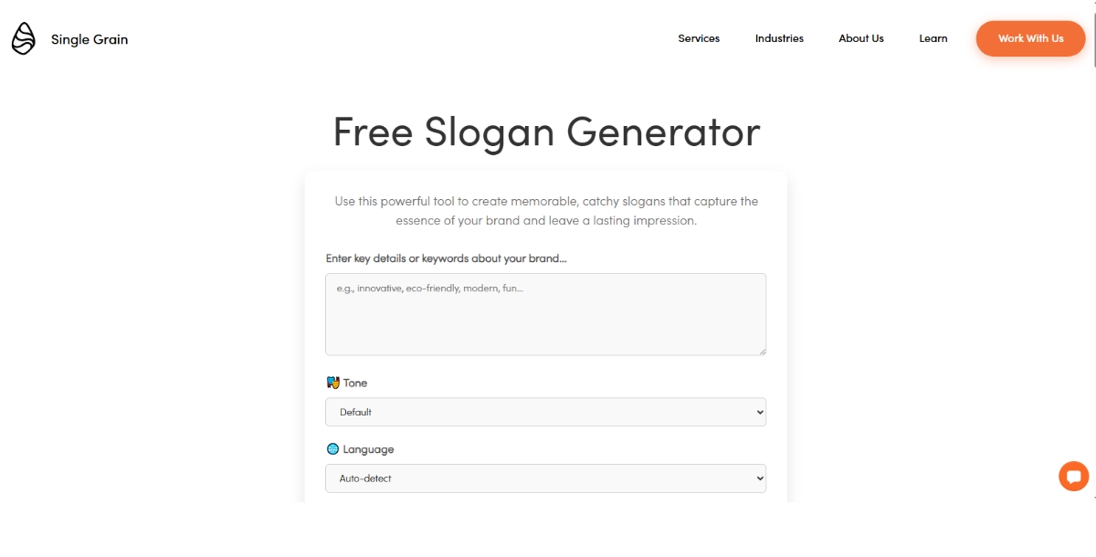 Single Grain - Best Slogan Generators