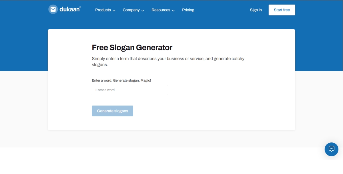 Dukaan-Best Slogan Generators