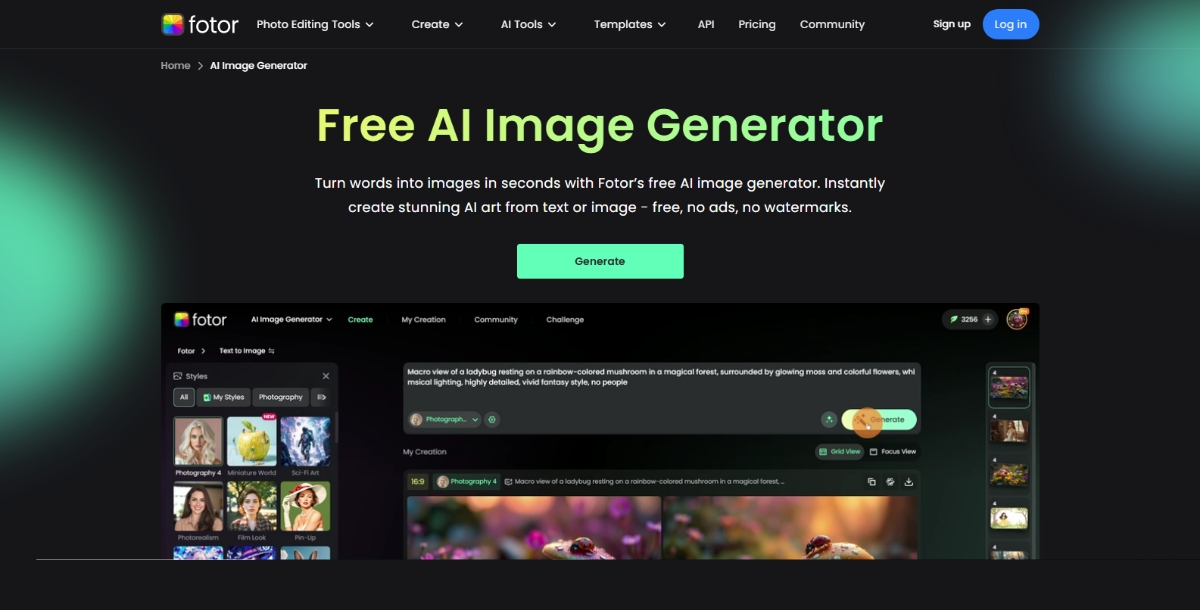 Fotor -Best AI Text to Image Generators
