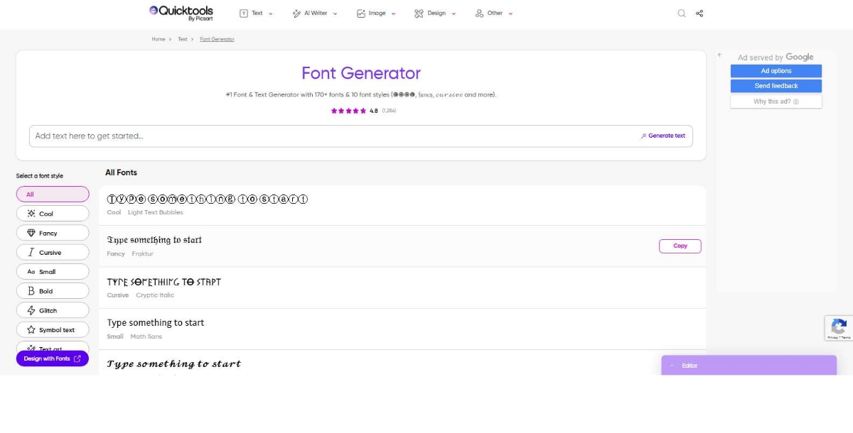 Quick tools - Best AI Font Generator Tools