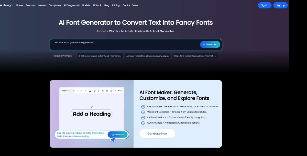 Appy Pie Design - Best AI Font Generator Tools